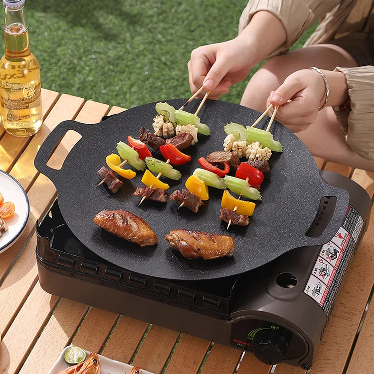 Multi-function medical stone grill pan non-stick pan