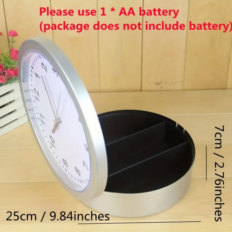 Vintage Wall Clock Featuring a Hidden Safe And Jewelry Compartment