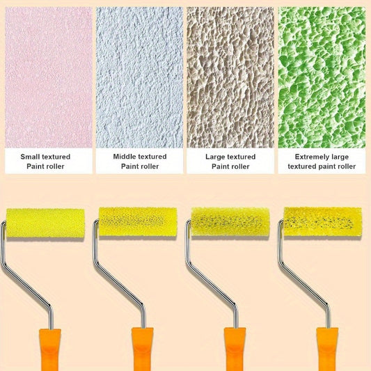 9pcs Large Textured Foam Drywall Paint Roller Covers