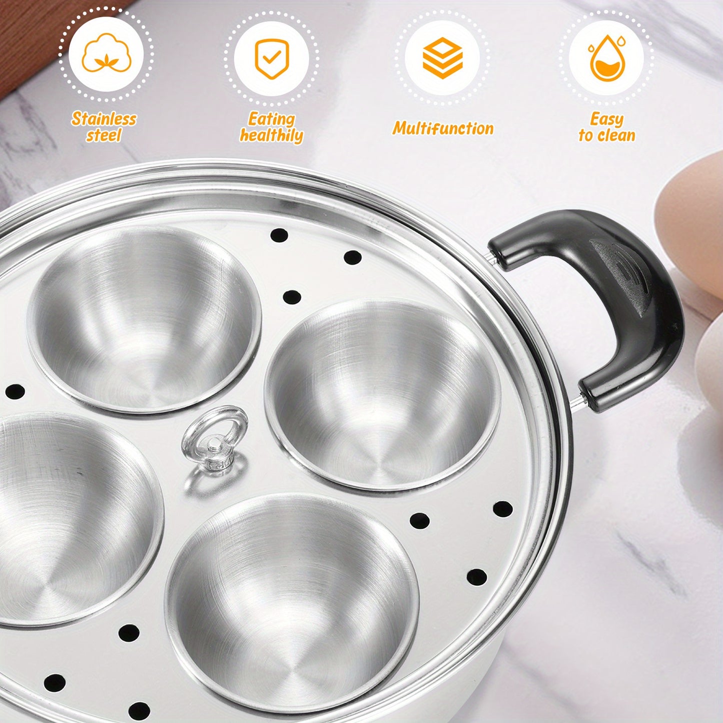 Stainless steel egg steamer multi-purpose egg steamer