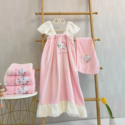 Hello Kitty Shower Towel And Skirt Set