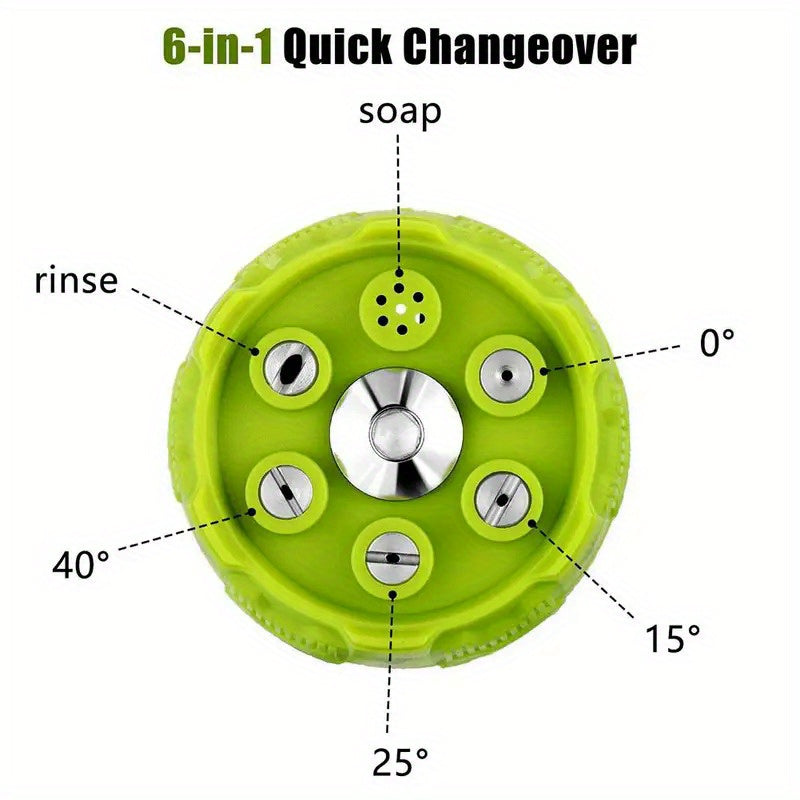 6-in-1 High-Pressure Washer Nozzle