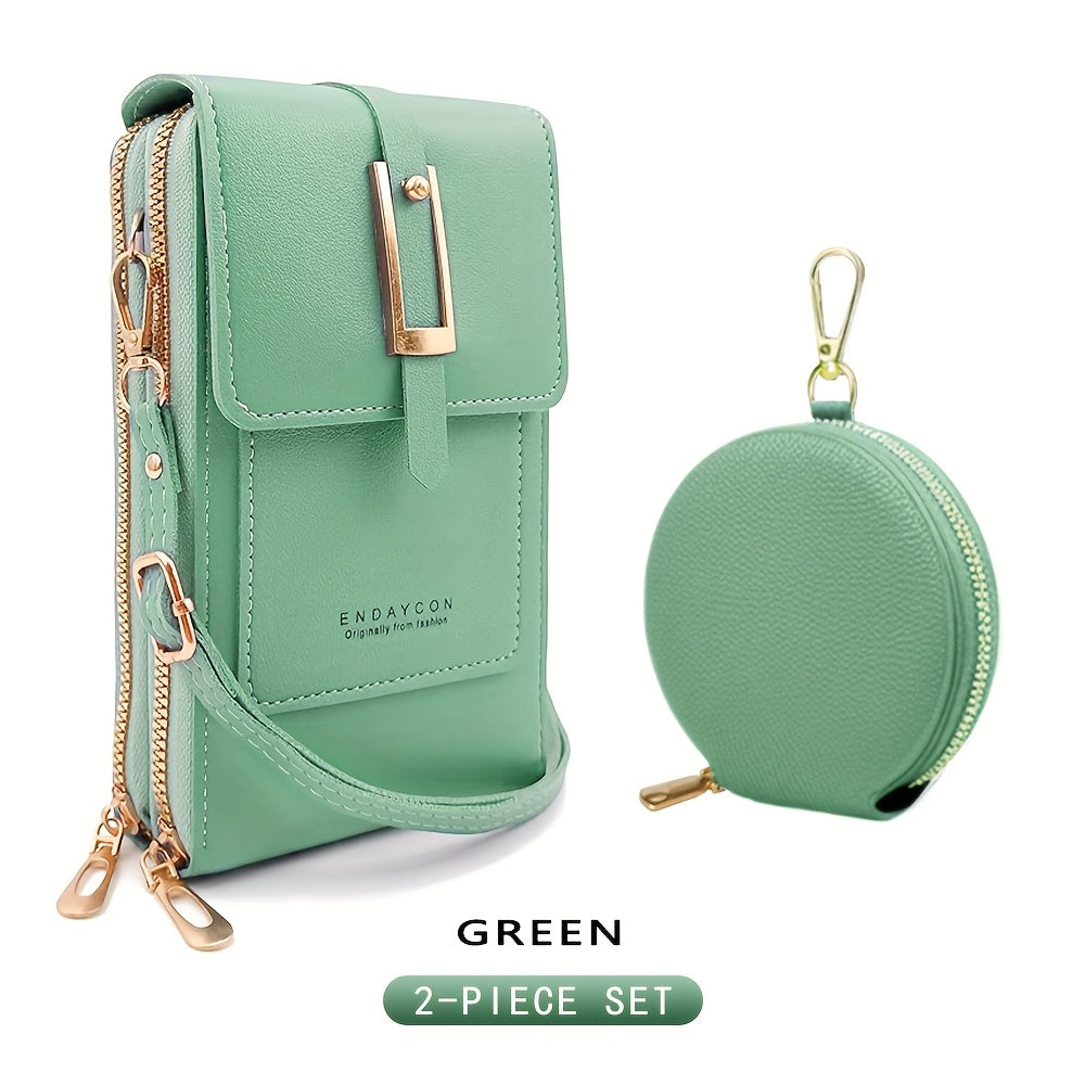 Women'S Multifunctional Crossbody Bag with Detachable Phone Pocket