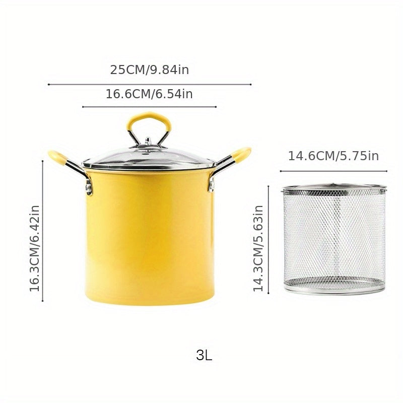 Small Household Fine Iron Uncoated Tempura Frying Pot