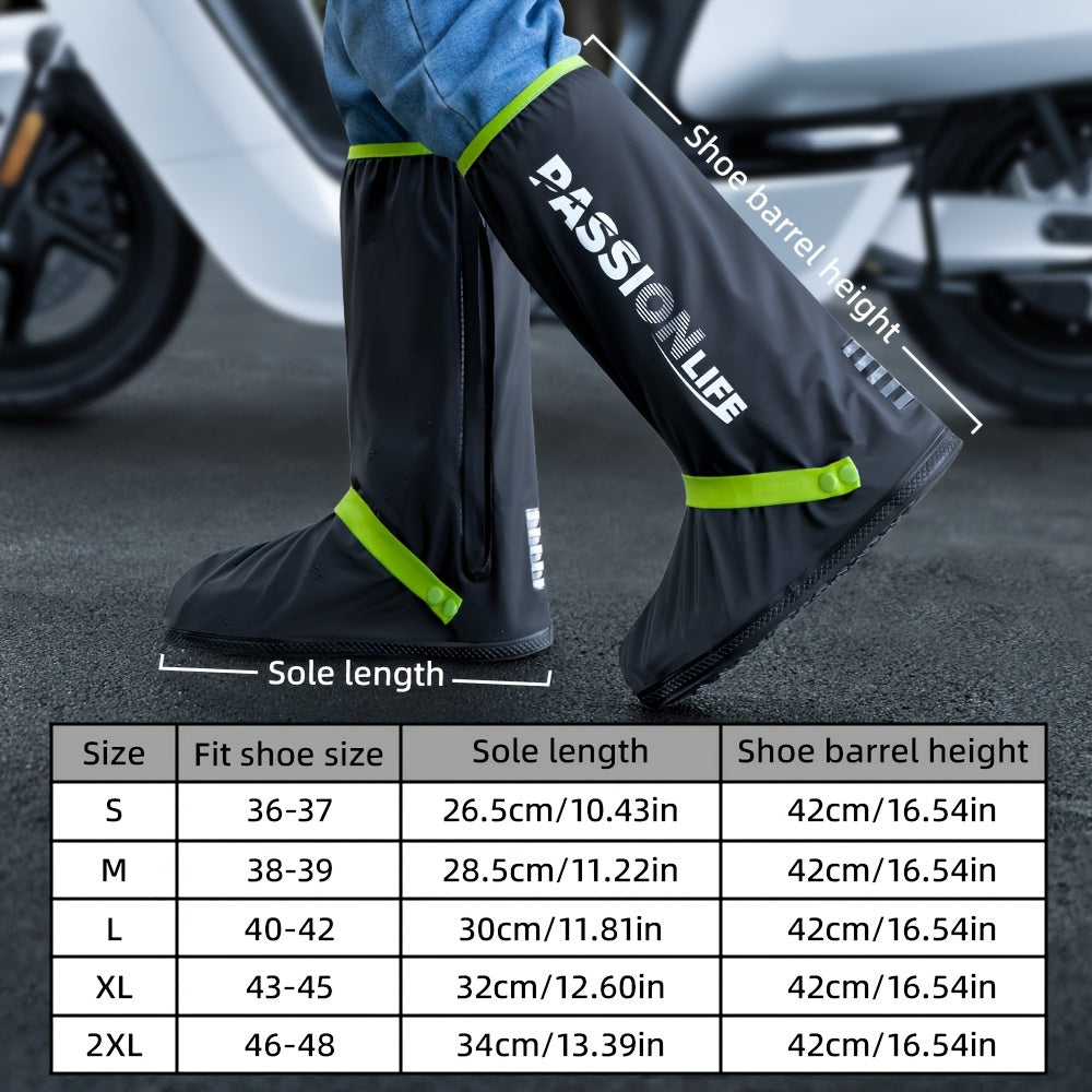 Reusable and foldable rain boot covers with zipper