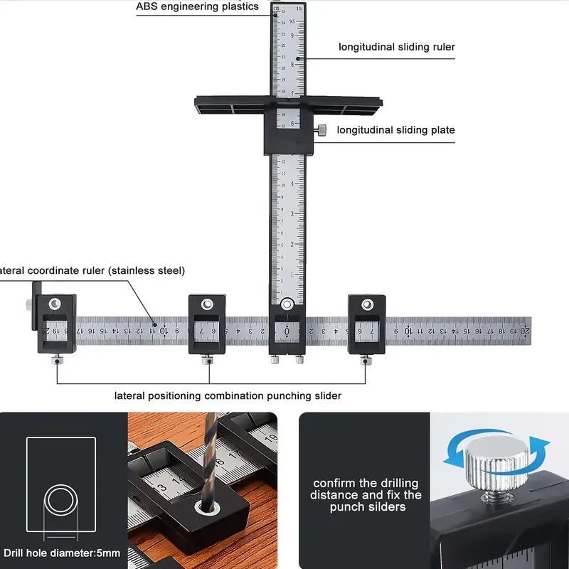 Woodworking handle punch locator