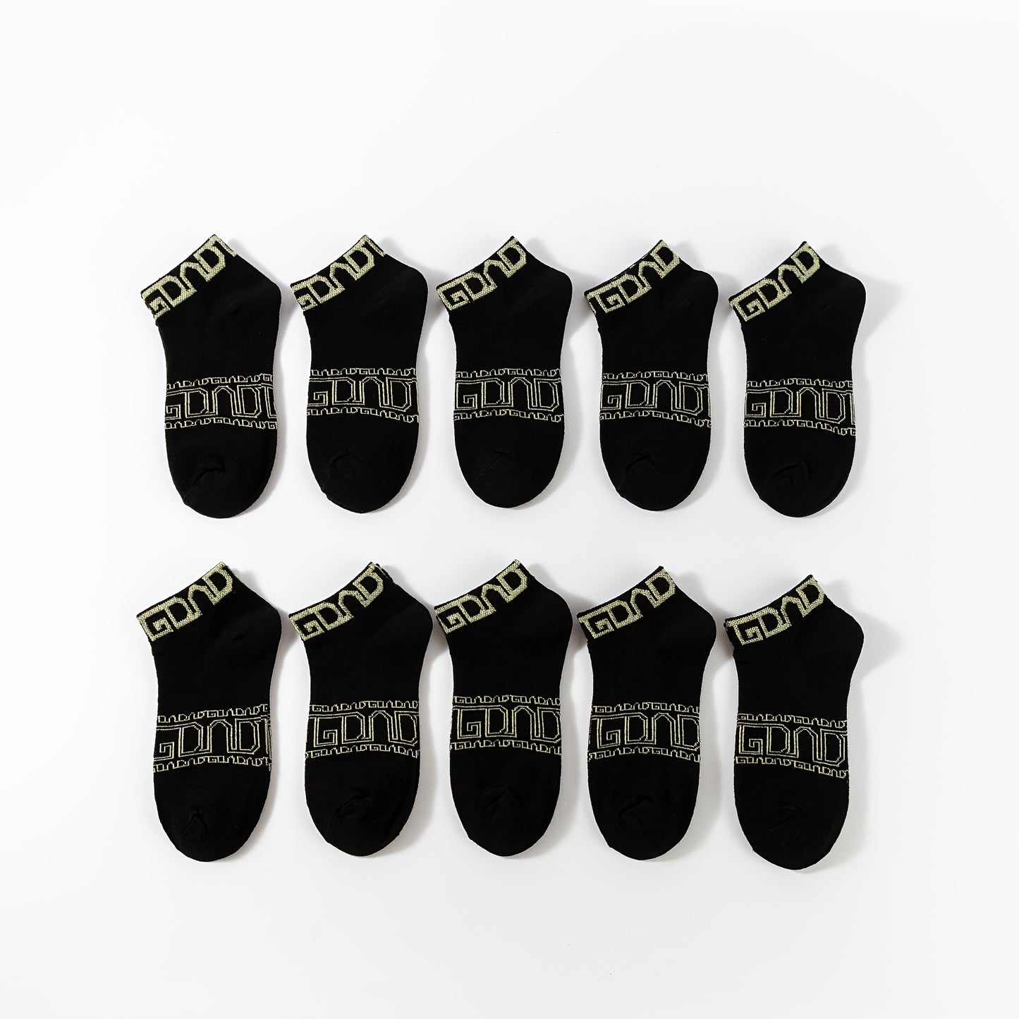 10 pairs Men's sweat-absorbing and deodorant-proof shallow boat socks