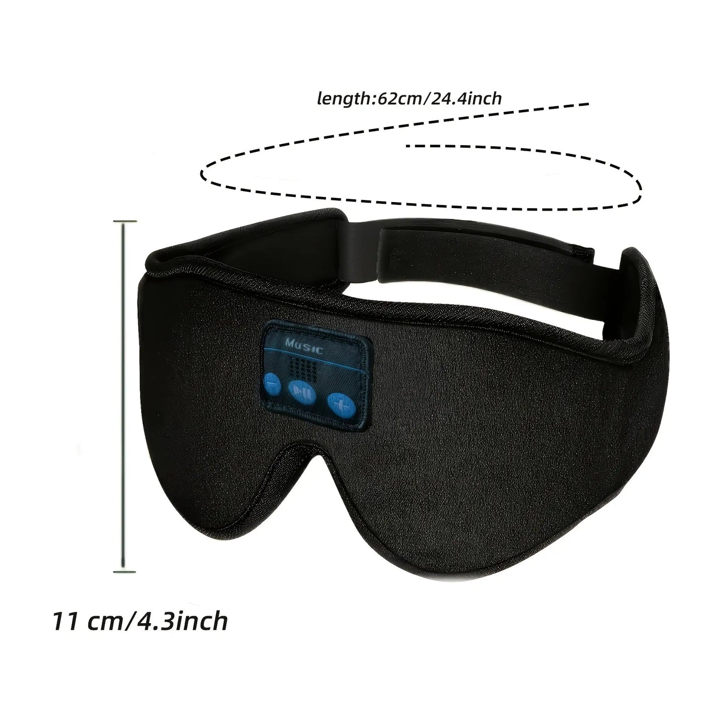 1pc 3D Sleep Mask with BT Headphones