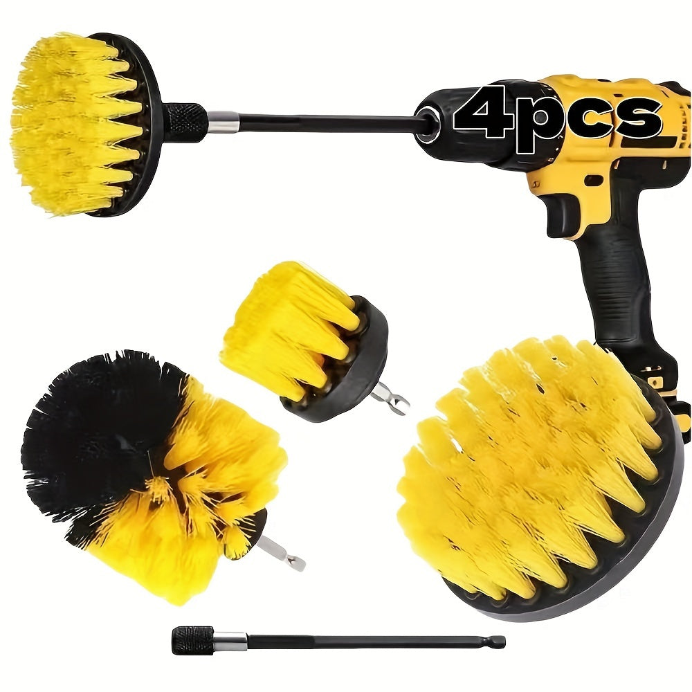 15pcs Electric Drill Brush Set with Extension Rod