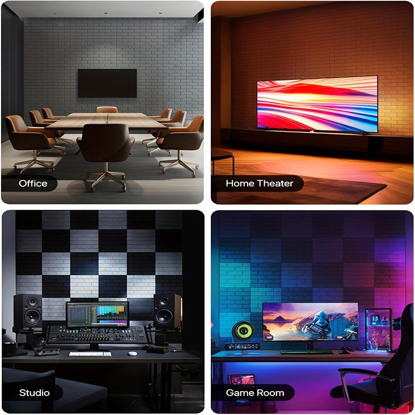 12pcs Self-Adhesive Soundproof Wall Panels