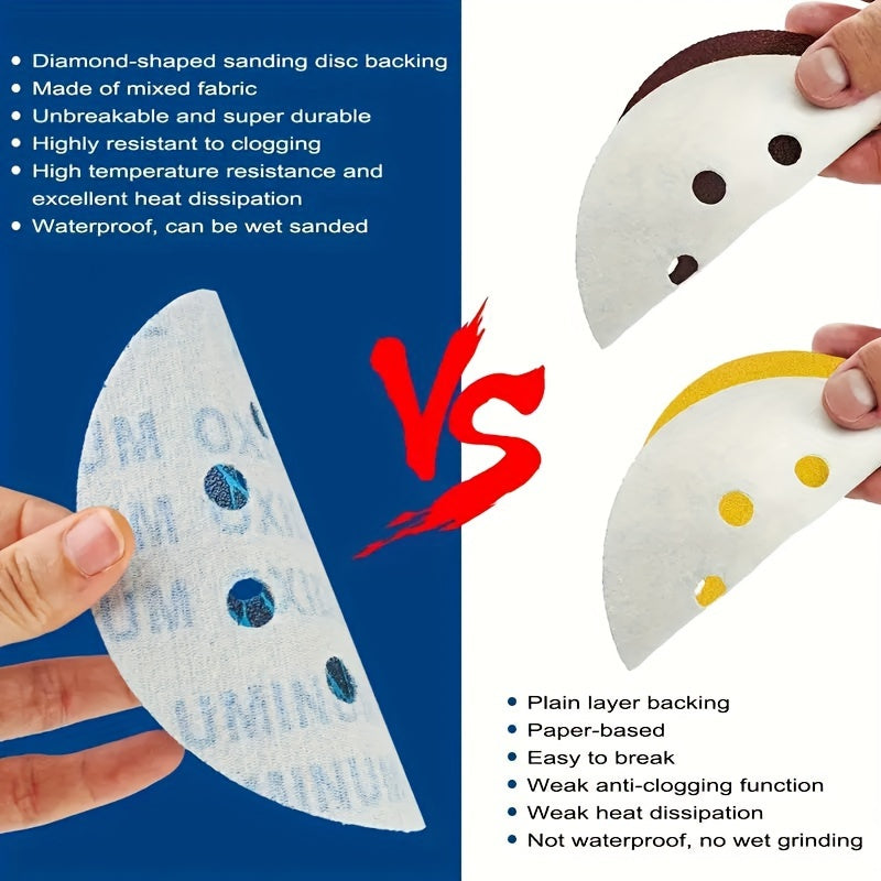 Heavy-Duty 100pcs Diamond Pattern Sanding Discs