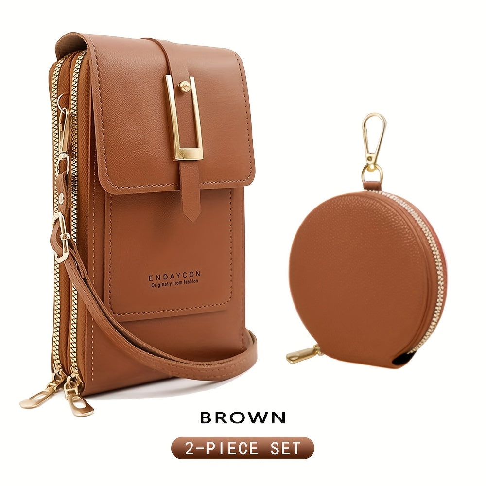Women'S Multifunctional Crossbody Bag with Detachable Phone Pocket