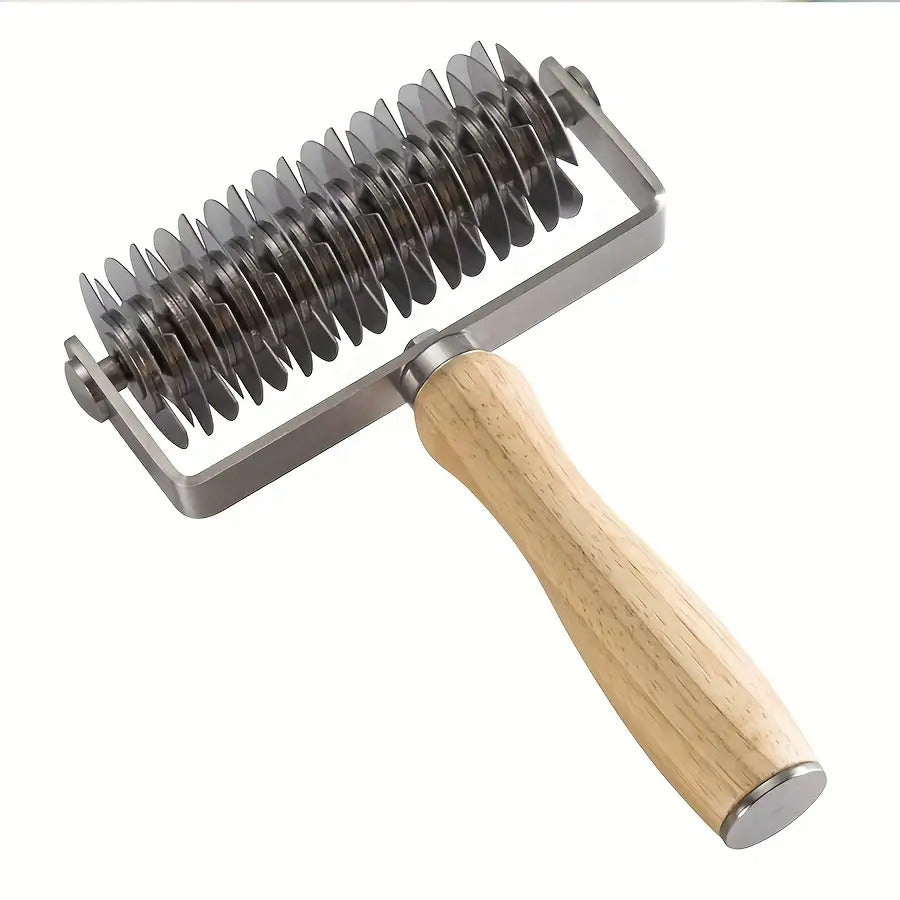 Stainless steel leather mesh roller knife