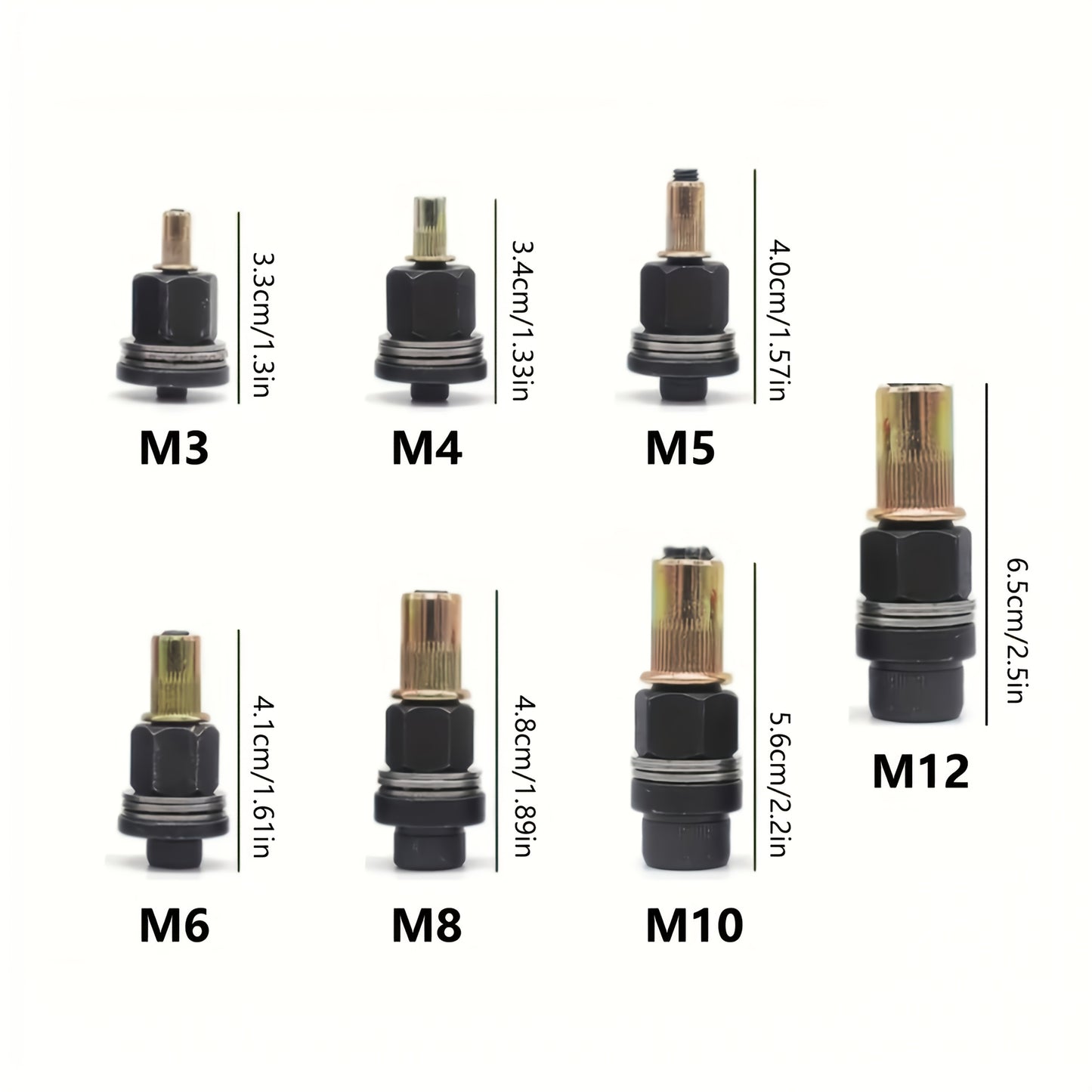 7pcs Manual Rivet Gun Full Size Set