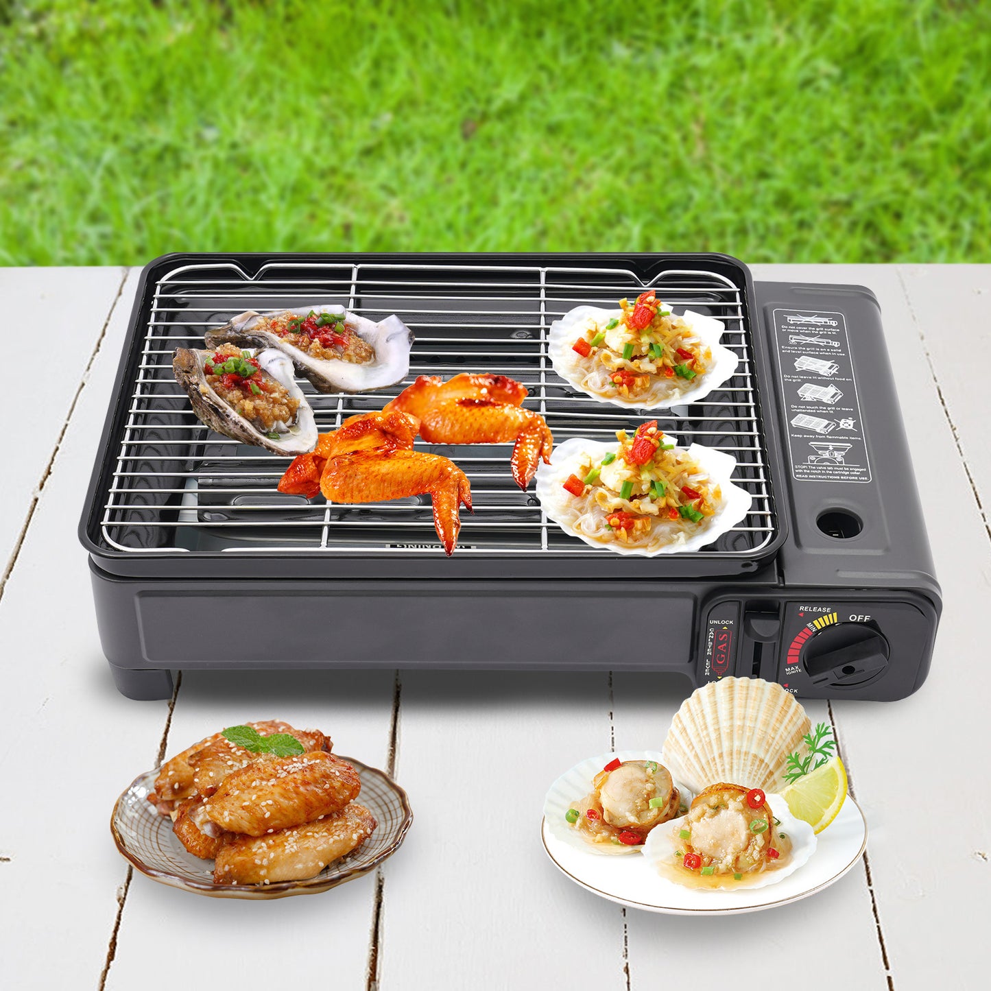 Portable Butane Grill Stove with Grill Net
