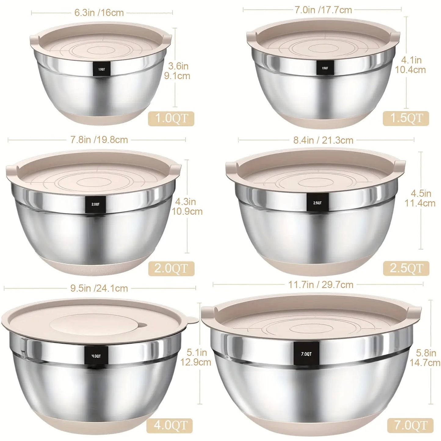 Mixing Bowls with Airtight Lids