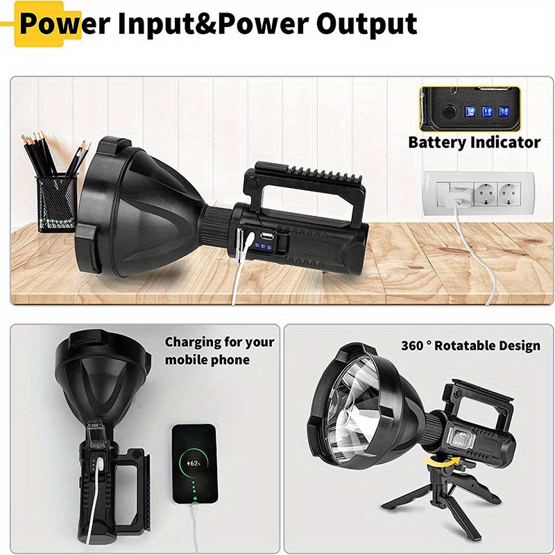 Powerful LED Flashlight Handheld Searchlight