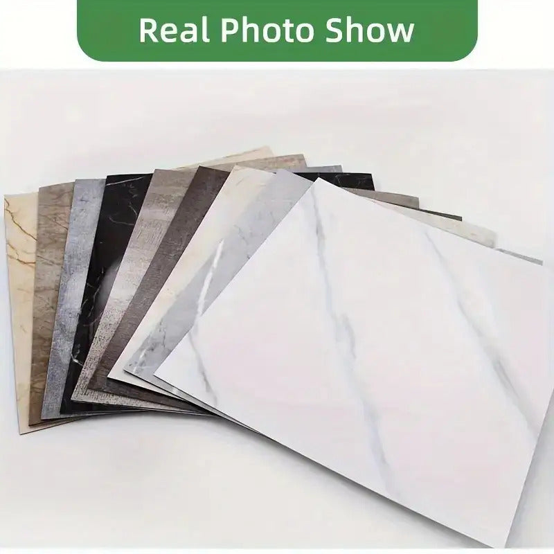 15pcs Imitation Marble Thickened Floor Stickers