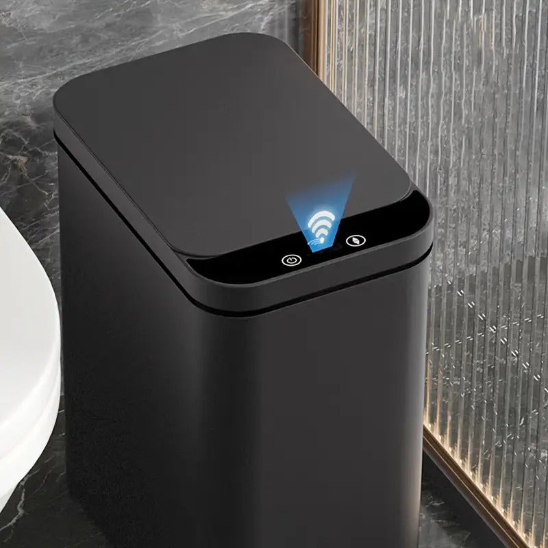 1pc black Bathroom Trash Cans with Lid