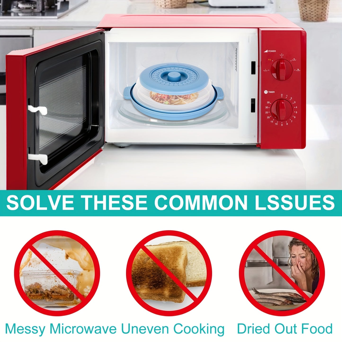 2025 New Microwave Food Splash Guard & Base Mat