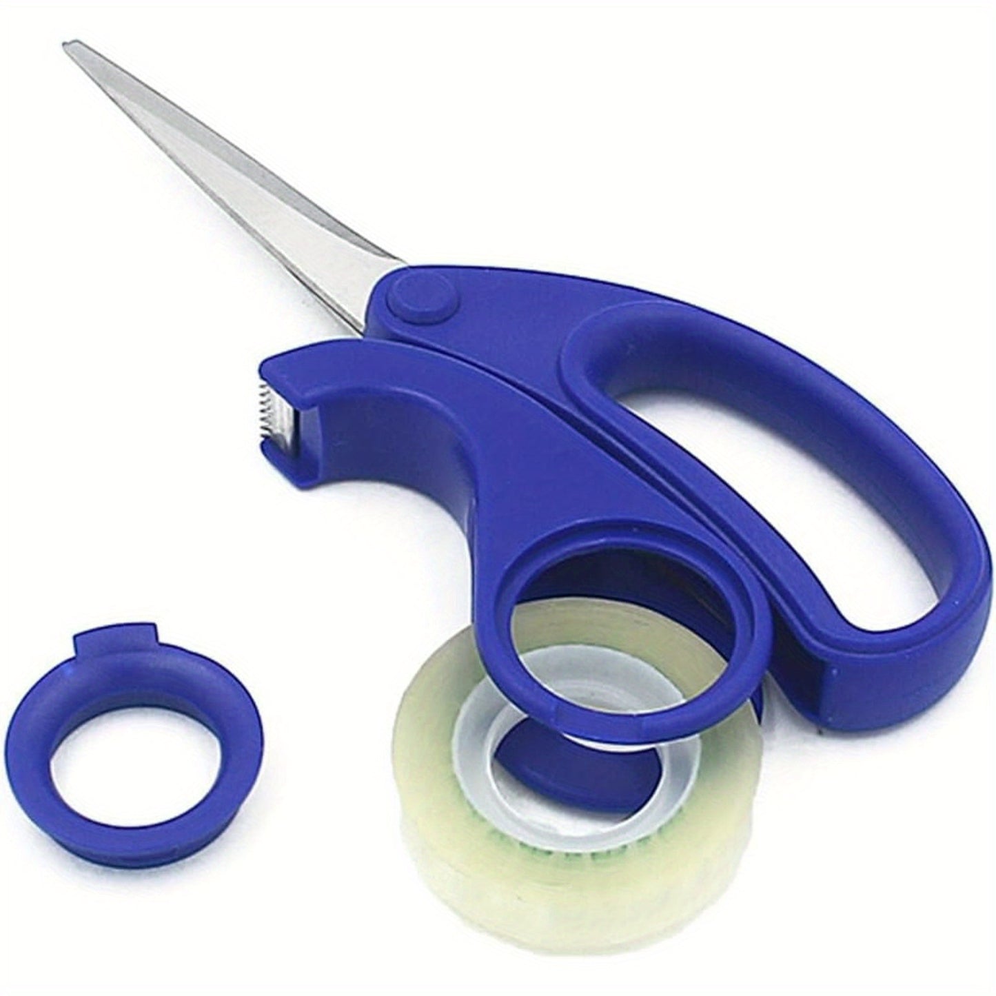 2-in-1 Scissors & Integrated Clear Tape Dispenser Cutter
