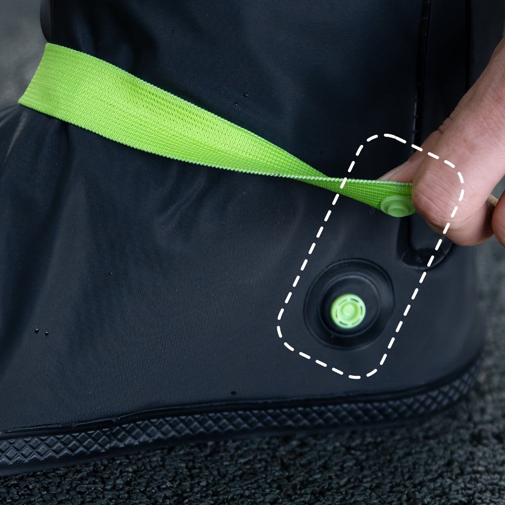 Reusable and foldable rain boot covers with zipper