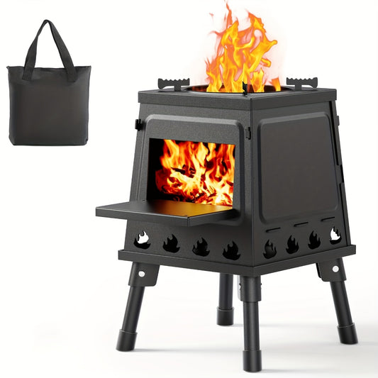 Large Portable Cast Iron Camping Wood Stove