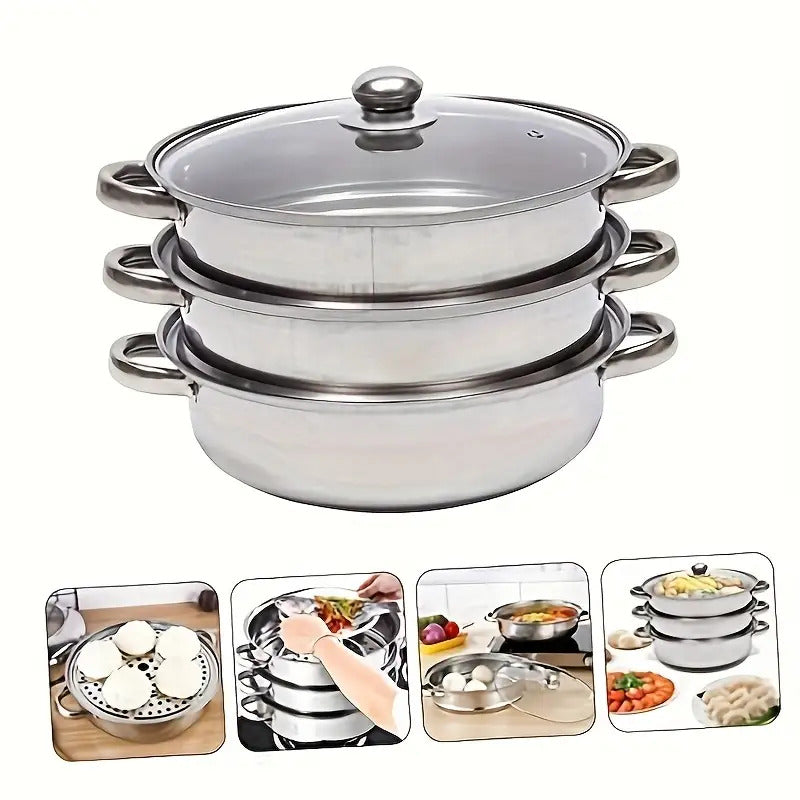 Large Capacity Stainless Steel Steamer
