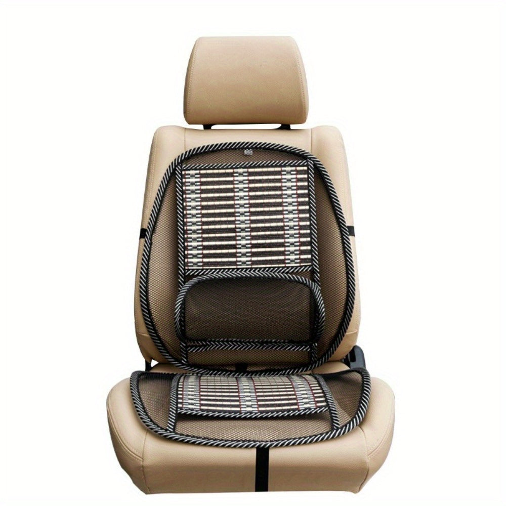Breathable Bamboo Car Seat Cushion with Cooling Massage Pad