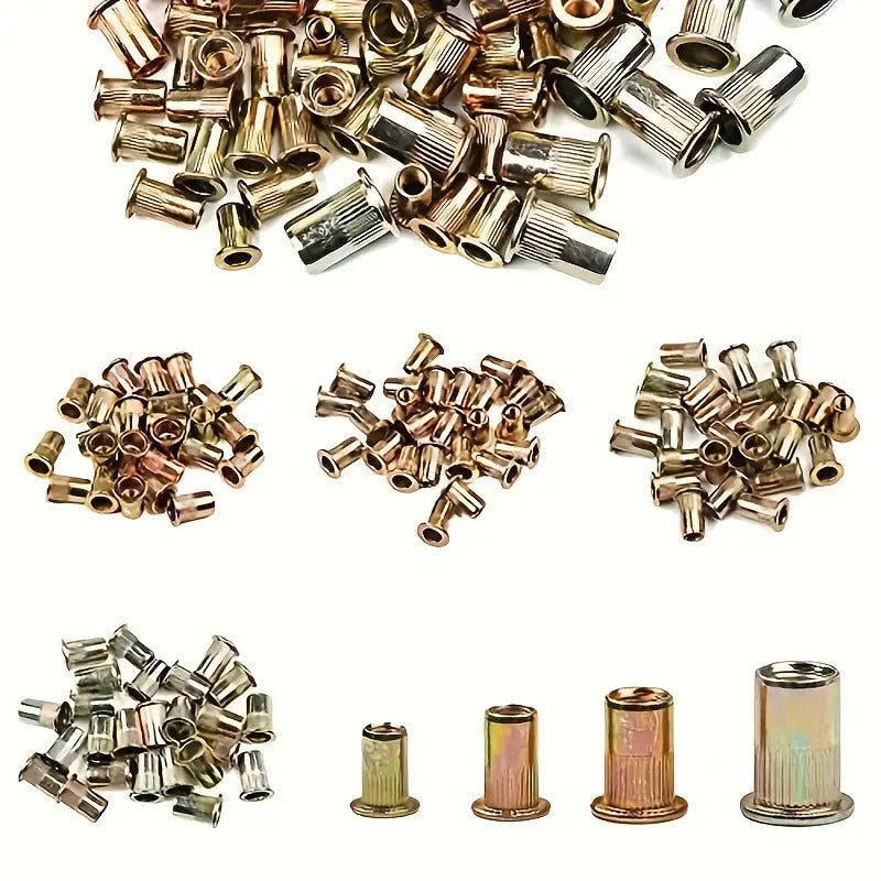 320pcs Colored Zinc Plated Rivet Nuts M3-M12 Set
