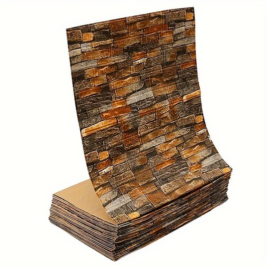 Retro 3D Wall Sticker, Imitation Brick Plane Furniture Sticker