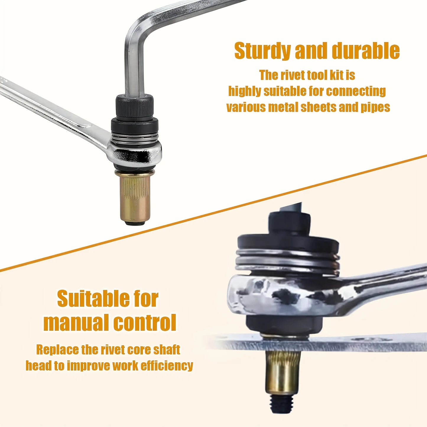7pcs Manual Rivet Gun Full Size Set
