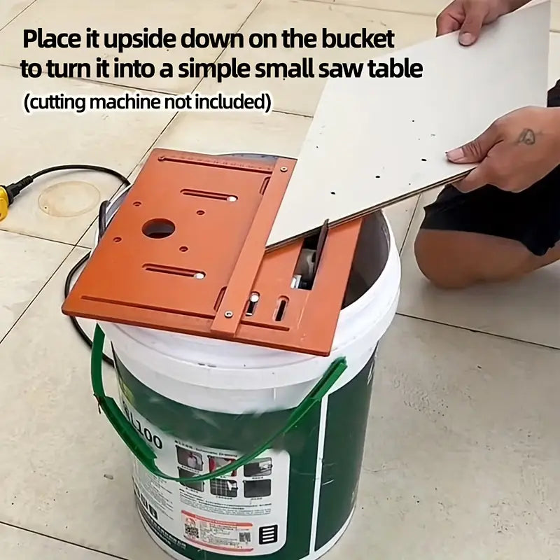 1pc universal cutting machine base plate kit, suitable for woodworking circular saws, with laser scale and adjustable positioning rail, woodworking auxiliary tool.