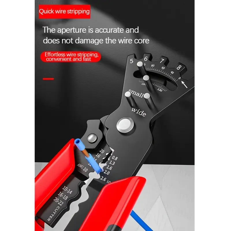 Multifunctional bending wire stripping pliers