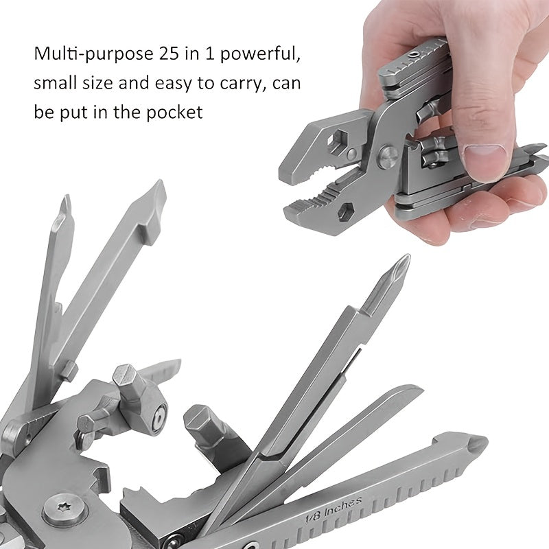 25-in-1 Stainless Steel Multitool Pliers Kit