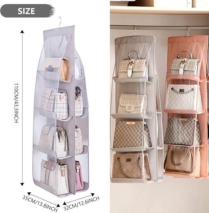 2 Pack Hanging Wallet Handbag Organizer