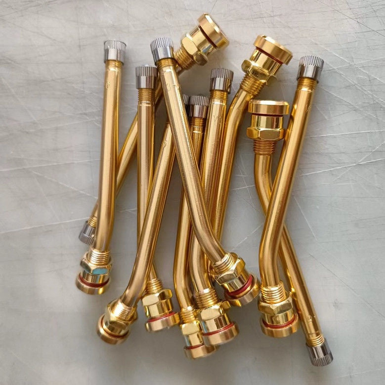 Copper plated large vehicle tubeless tire valve