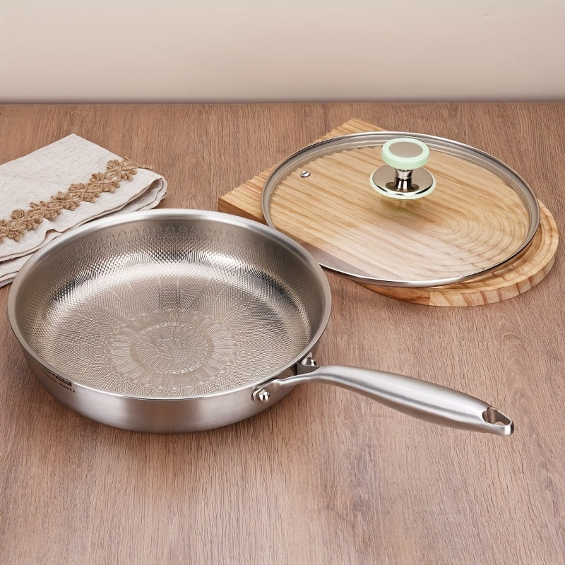 1pc Stainless Steel Non-Stick Frying Pan