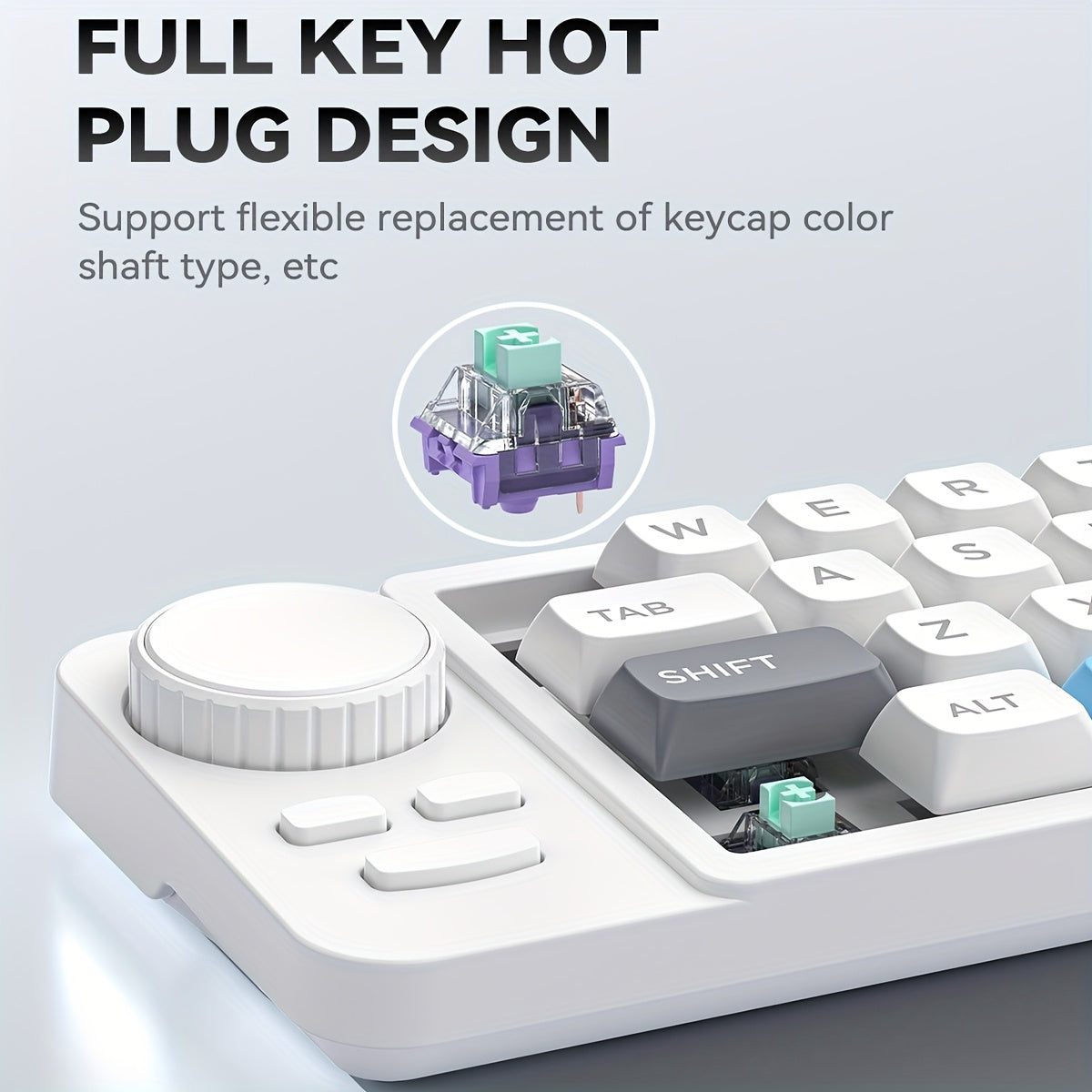 Wired Gaming Keyboard with Volume Scroll Wheel & Game Joystick