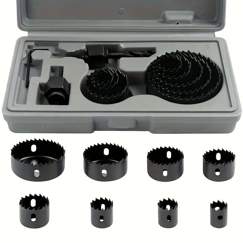 11pcs Carbon Steel Hole Saw Set
