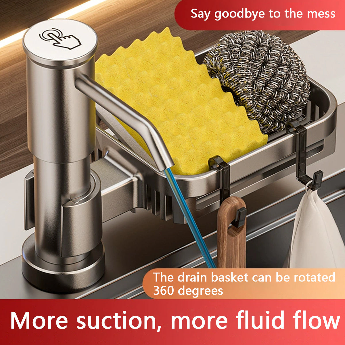 Stainless Steel Built-In Kitchen Sink Soap Dispenser