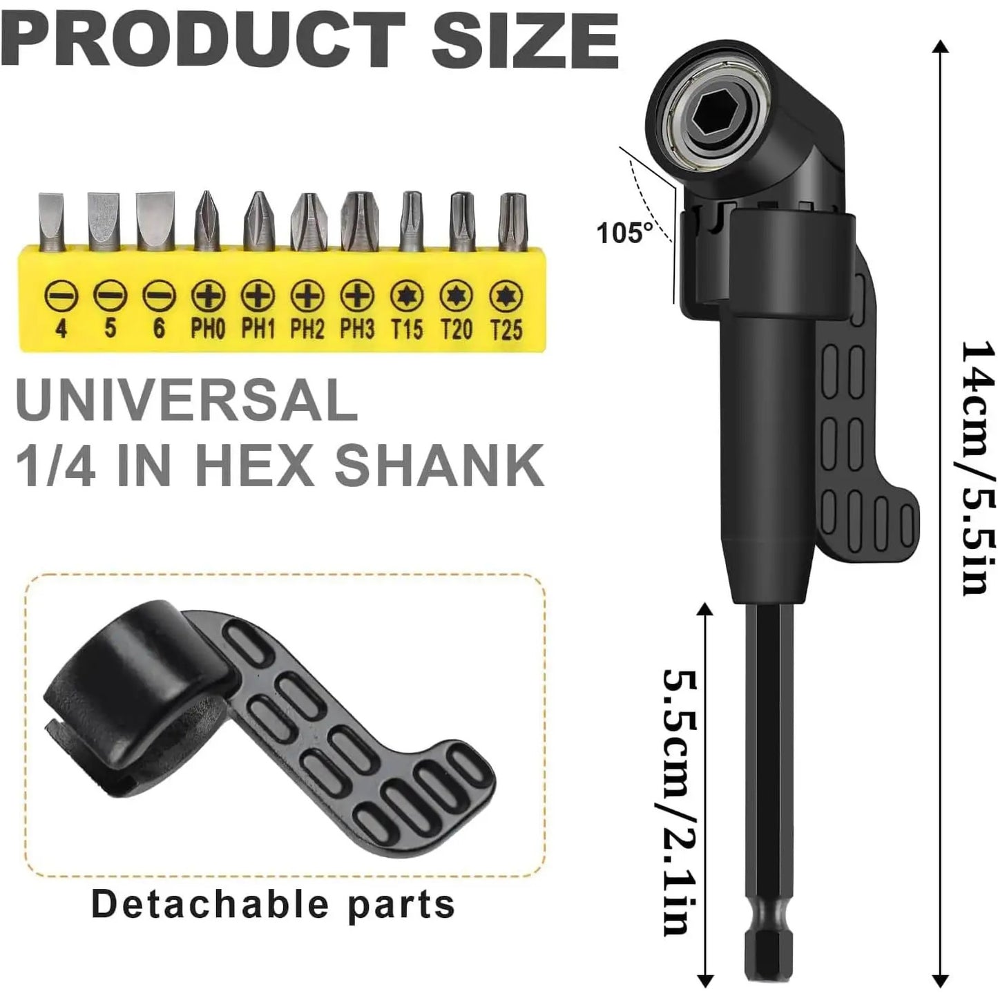 17pcs Flexible Drill Bit Extension Rod Set