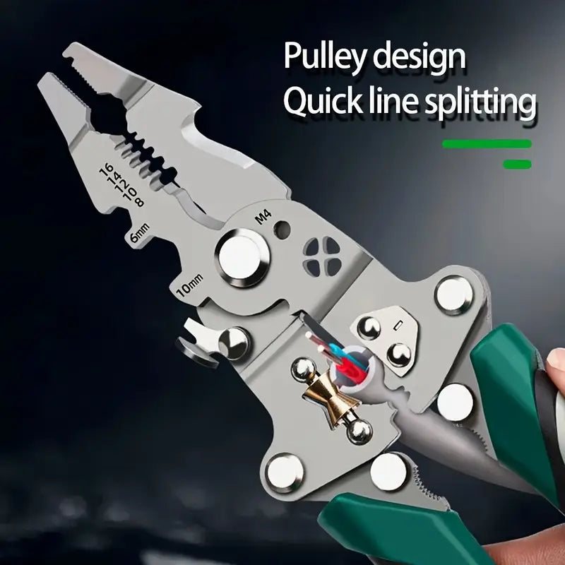 Multifunctional folding cable stripper