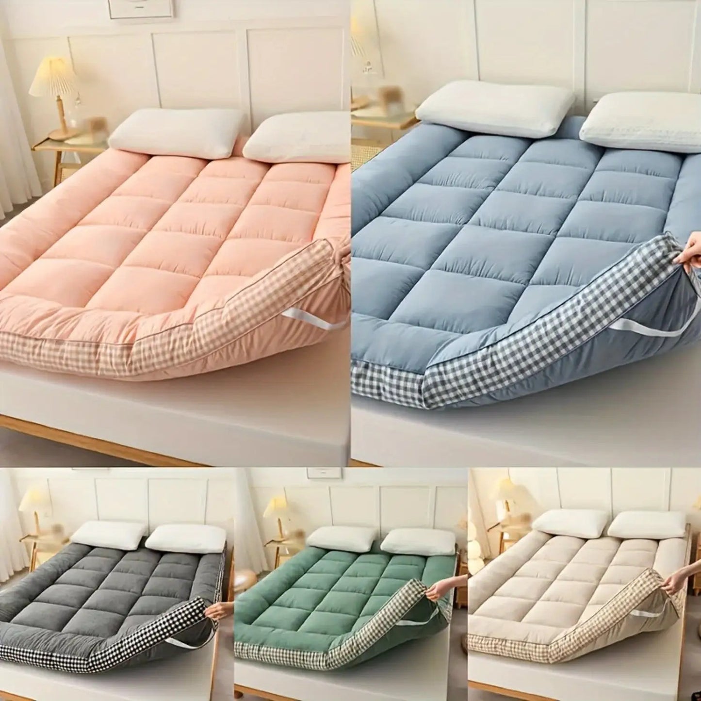 Foldable checkered mattress