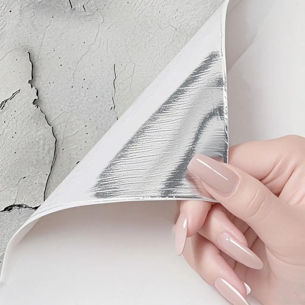 14pcs Glam Style Marble Pattern Wall Stickers