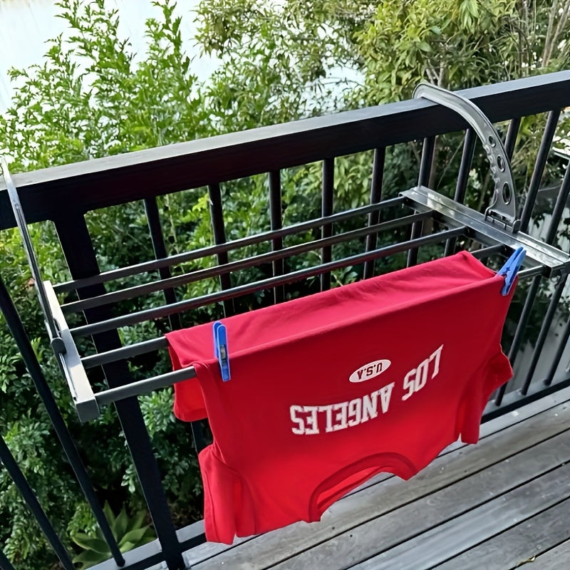 2-Size Adjustable Outdoor Clothes Drying Rack