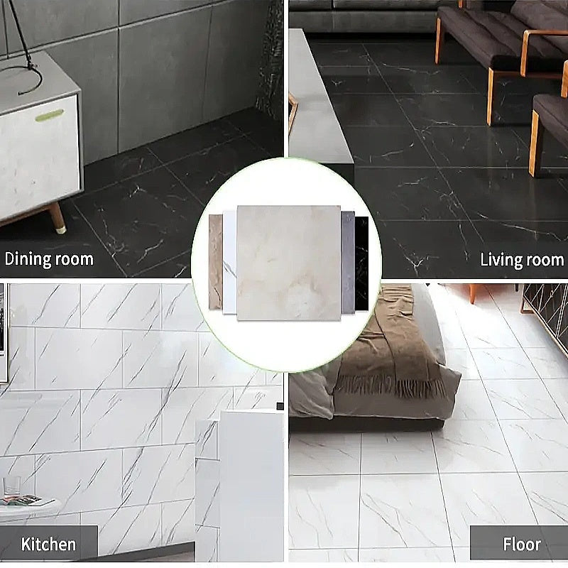 15pcs Imitation Marble Thickened Floor Stickers