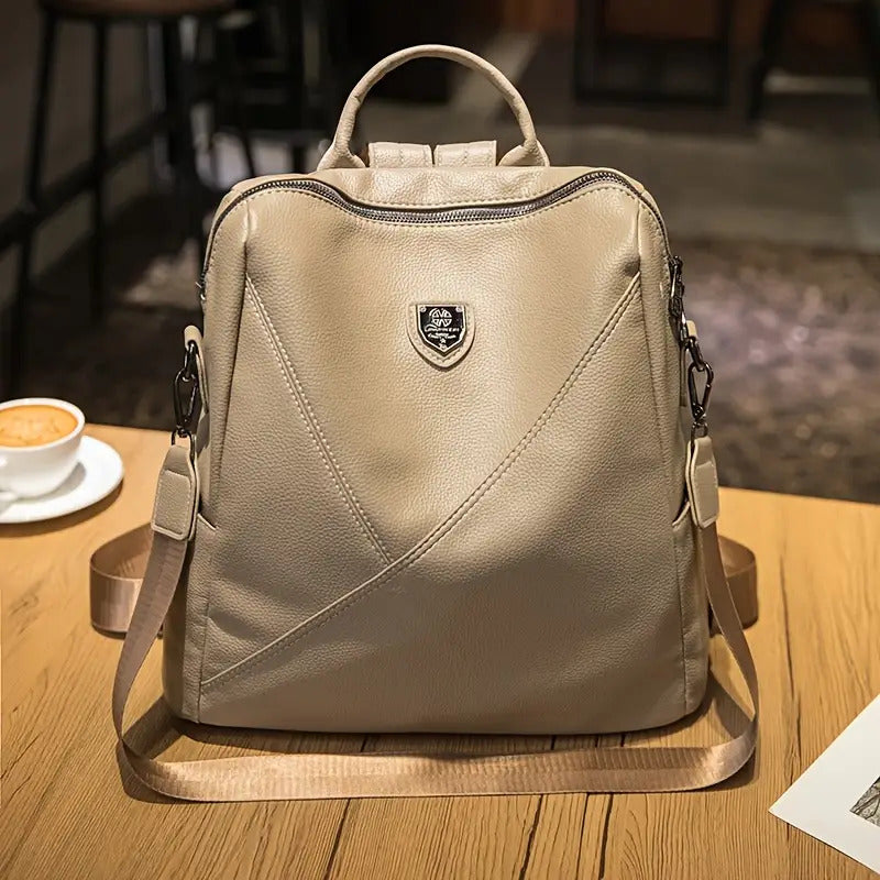Solid Color Women'S Versatile Backpack
