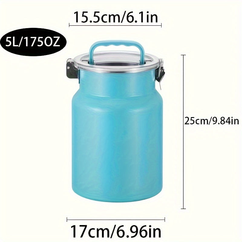 1pc 175oz Stainless Steel Food-Grade Airtight Food Storage Container