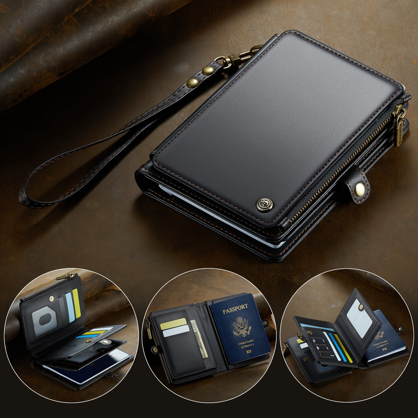 Portable Multi-card Credit Card Passport Case